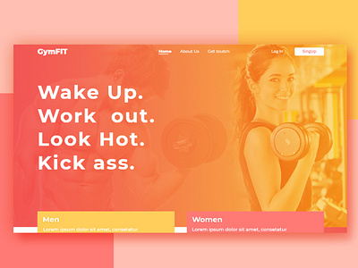 Gym landing page