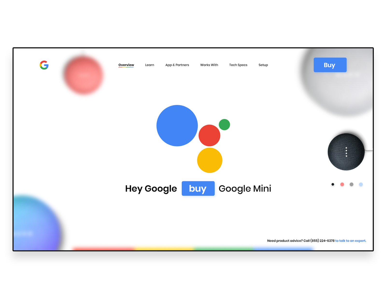 Google Home Mini Landing Page By Crackedesign. On Dribbble