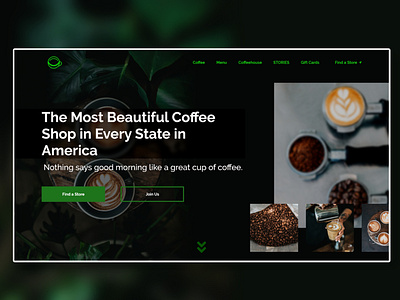 Landing page for a Coffee Shop