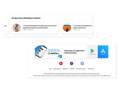 Testimonial & Footer for E-commerce website app design colorful photoshop redesign ui ui design uiux web design website xd design