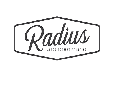 Radius branding design green bay ink logo logotype printing vector wisconsin