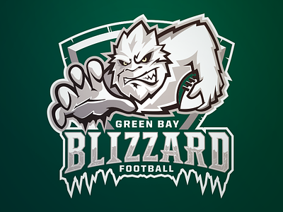 Green Bay Blizzard Football - Primary blizzard football green bay ifl logo sports yeti