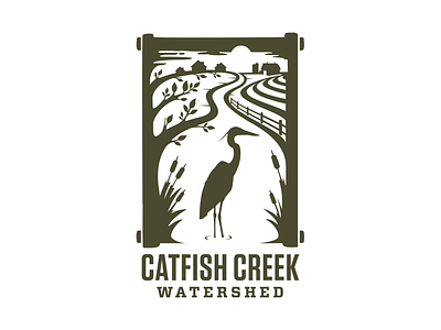 Catfish Creek Watershed dubuque environmental farming iowa logo nature urban planning water watershed