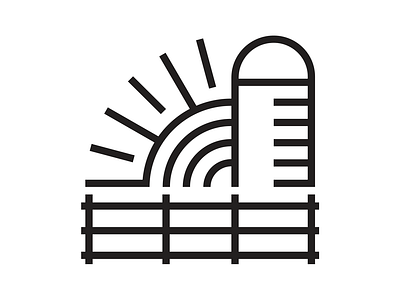 The Farm Icon community farm icon journey logo logodesign monoline silo sunrise