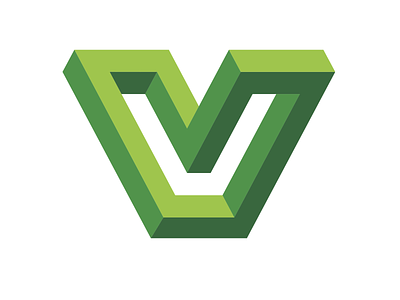 The Village Icon design green logo perspective vector