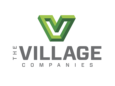 The Village Logo Primary companies design green logo logodesigns perspective vector