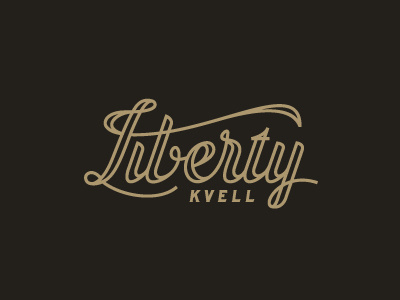 Liberty Kvell custom kvell lettering liberty logo