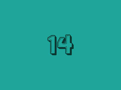 14 14 design graphic lettering number numbers type