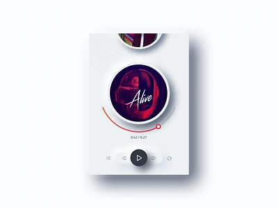 Neuomorphic music player cards ui clean ui daftpunk design flat design interface mockup music app music player neumorphic neumorphism play player songs ui ux visual design