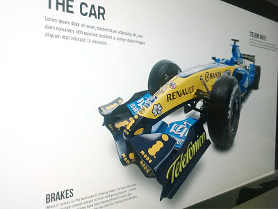 Renault F1 racing microsite