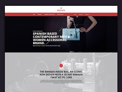 Barada luxury bags bags dark desktop homepage interaction landing screen luxury modern ui ux visual design website