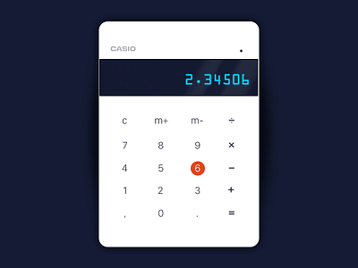 Daily UI #004 - Calculator #dailyui #004 add app calculator casio dailyui dark design google widget interface mobile ui numbers ux