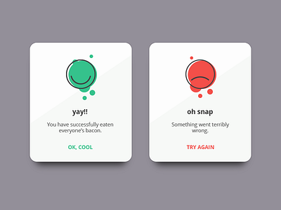 Daily UI #011 - Flash message #dailyui #011 app cards dailyui design error flash message flat illustration success ui ux vector