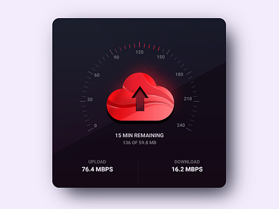 Daily UI #031- file upload download #dailyui #031 arrow cloud dark design download file upload speed time ui ux web widget
