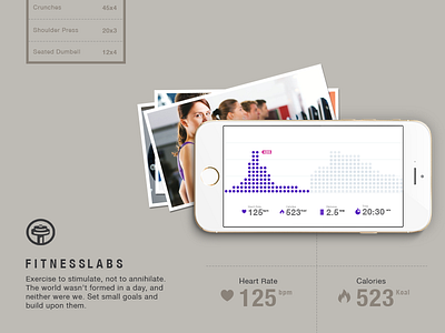 Fitness App android app design fitness graph gym ios mobile statistics ui ux workout