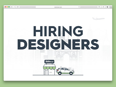 Hiring Designer @zoomcar app designer hiring interface job ui ux web work zoomcar