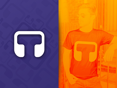 Tenory app Logo Branding android app branding design illustration ios logo music purple sketchapp t shirt vector
