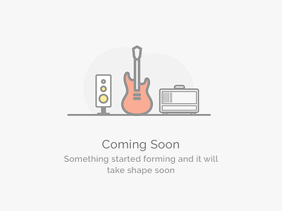 Coming Soon Music Events Gigs cards dailyui design event freebie gigs guitar illustration music sketchapp vector