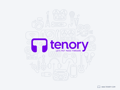 Tenory Poster Illustration android design freebie vector illustration logo mobile app music sketchapp startup tenory ui ux web