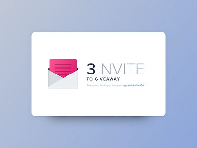 3 dribbble invites giveaway art color dailyui design dribbble invite freebie giveaway illustration invite mail minimal player card