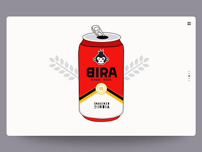 BIRA beer tin website landing beer bira branding dailyui design india interface menu sketchapp freebie ui ux vector website