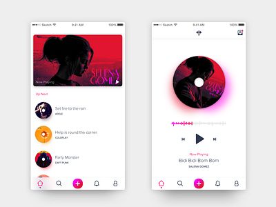 MusicTune Mobile App iOS app dailyui design interaction interface ios mobile music play player songs ui ux