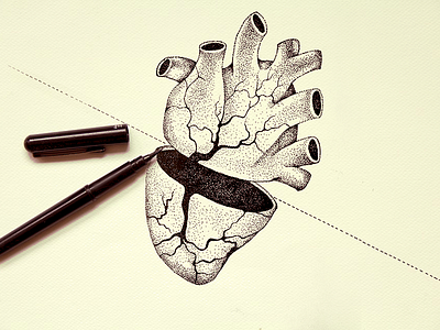 Heart illustration pen