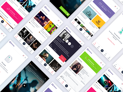 Tenory Mobile App android app asymmetric community dailyui interaction interface ios mobile music profile ui ux