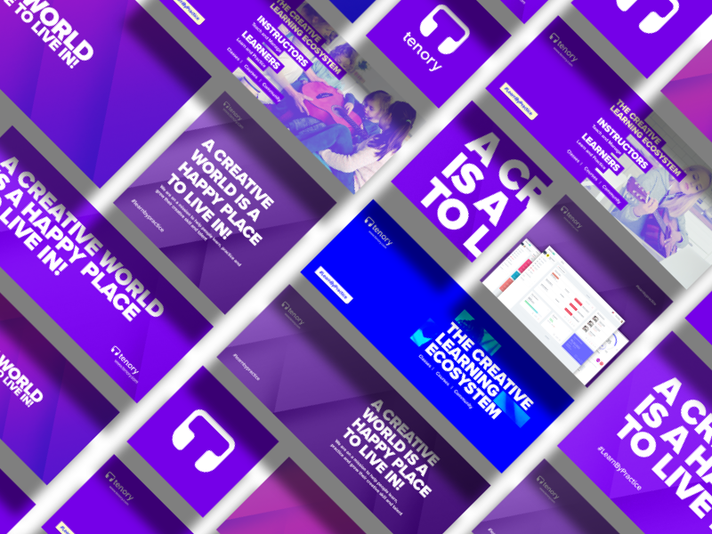 Tenoryapp Social Creatives website sketch design illustration graphics social media marketing market bootstrap learning creatives tenoryapp