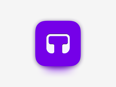 Tenory Mobile App Icon android app icon app store clean minimal gradient ios music pink blue purple white practice teacher tenory ui design