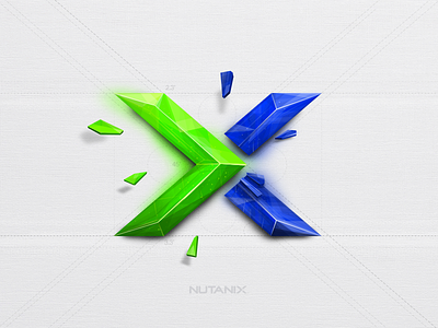 Nutanix logo design 3d branding cloud crystal dailyui design icon illustration logo nutanix prism vector