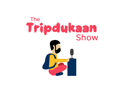 Logo for Travel Podcast Blogger illustration logo