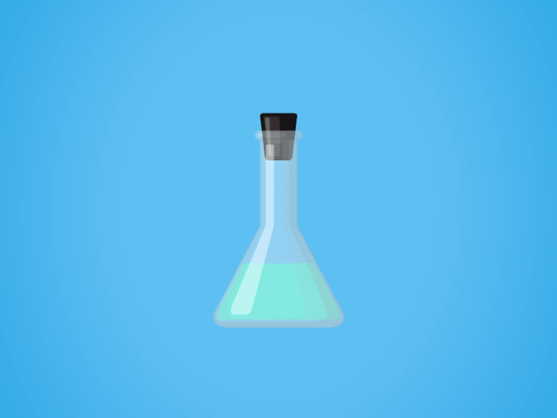 Chemistry Flask 2D Animation 2d animation chemistry eruption flask gif illustration poison vector