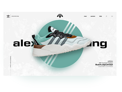 alexander wang x Adidas adidas alexander wang marble minimal sneakers ui uidesign website