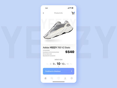 Yeezy UI App Design