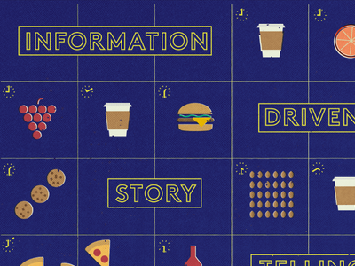 Information Driven Storytelling class food icons infographics skillshare