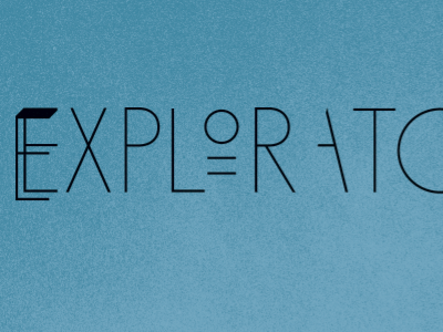 Exploratory logo type typeface