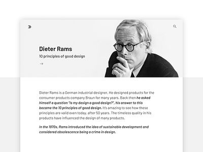 Dieter Rams - Principles of Good Design branding design principles dieter rams interface design minimalism nextux ui ui design uiux webdesign