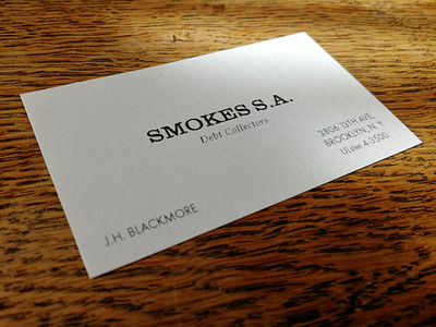 John Blacksad fake business card