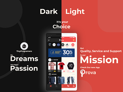 Prova app dark theme design light theme ui ux ux