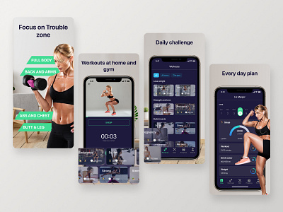 Screen for app store app branding design fitness grafic health mobile mobile app screen store ui workout