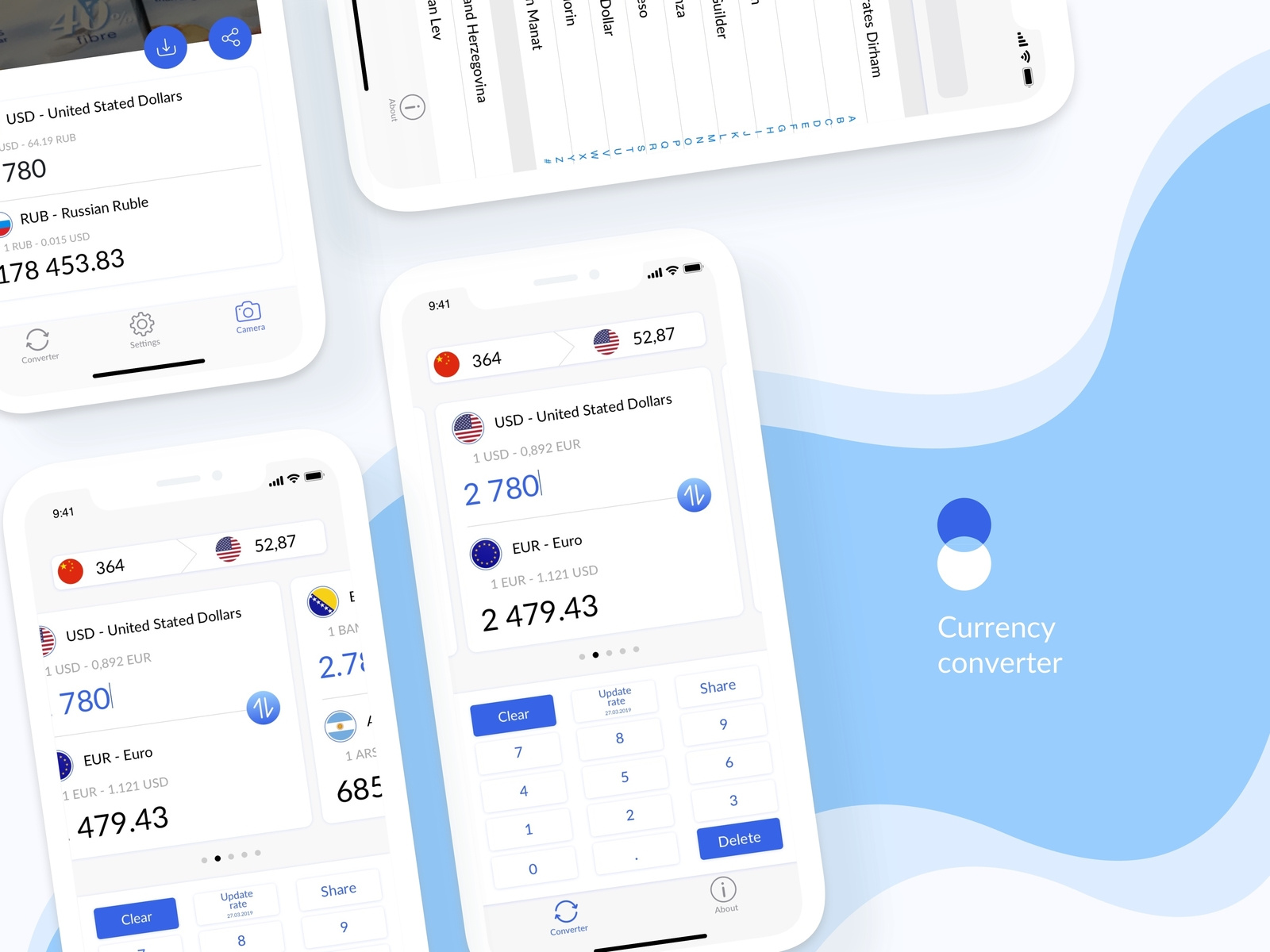 Mobile App / Currency Converter / UI design by Darya Trofimchik on Dribbble