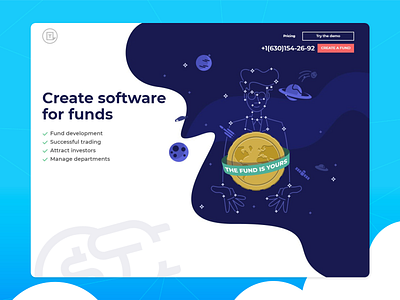 Crypto landing page concept