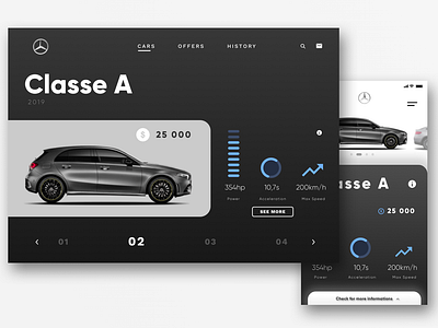Mercedes-Benz Mock Up car design ux webdesign website
