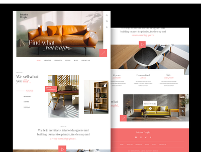 Interior People - Ui Design landing page ui ui design uiux design ux ux design web design