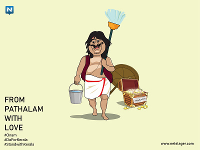 Onam Post illustration kerala keralafloods onam vector