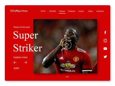 fifa store WEBPAGE branding fifa football photoshop ui ux visual design webdesign webpage webpagedesign