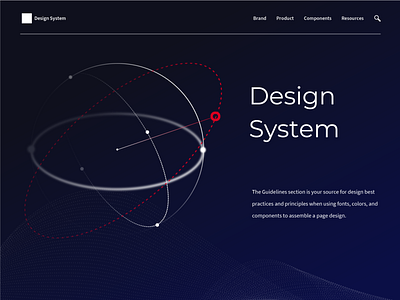 Design System Illustration 3d abstract abstract background blue dark design system geometrical shapes geometry hero image illustration oval planet red shape solar system space system vector wave white