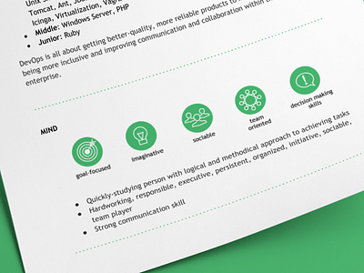Icons of Webinerds' soft skills cv design flat green icons illustration internet outline remote skills soft soft skills team vector