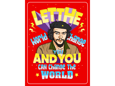 Che Guevara Quotes adobe adobe illustrator branding branding and identity color colorful concept design handmade illustration
